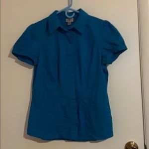 Short sleeved Blue Worthington Button-down S